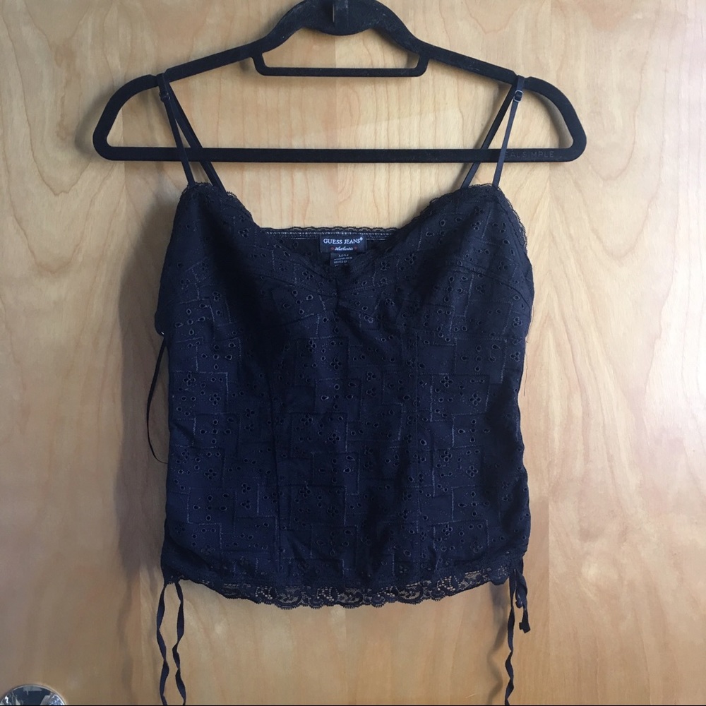 Guess Jeans Authentic eyelet lace-up top